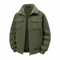 Men's thermo bomber jacket with full zip, sherpa collar, and utility pockets Fashion Glam