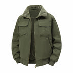 Men's thermo bomber jacket with full zip, sherpa collar, and utility pockets Fashion Glam