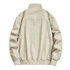 Men's cotton canvas blouson with ribbed cuffs and stand-up collar Fashion Glam