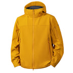 Men's wind and water-repellent softshell jacket with hood and tactical pockets Fashion Glam