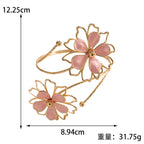 Ladies bracelet with artistic flower design Fashion Glam