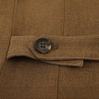 Women Tailored Short Blazer with Wiener Seams, Continuous Button Placket and Flap Pockets Fashion Glam