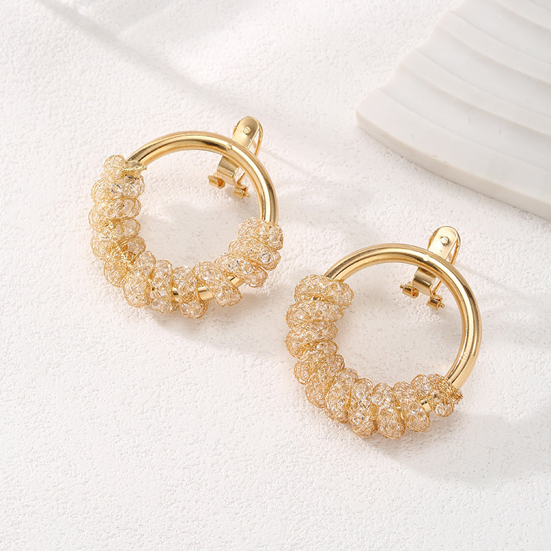 Women's Hanging Earrings with Artistic Spiral Structure Fashion Glam