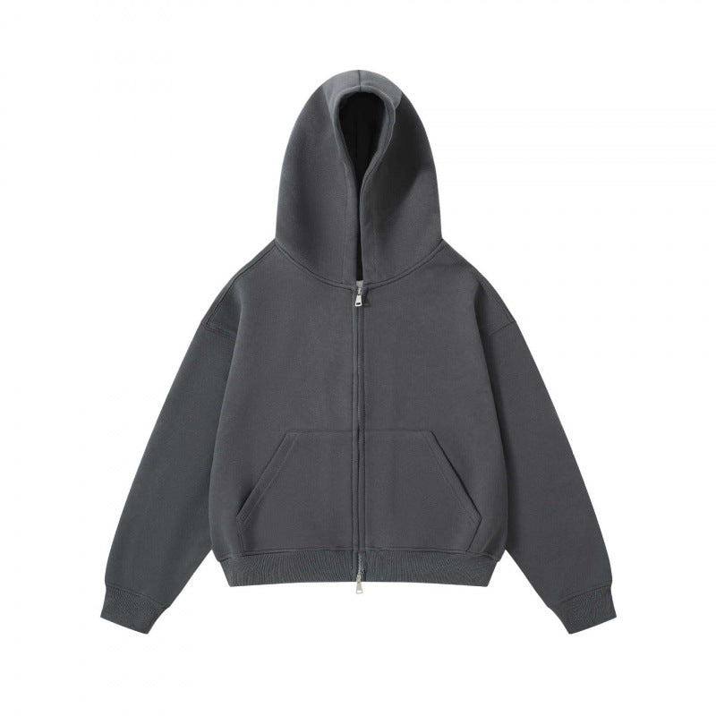Unisex Oversize Hooded Zip Jacket made of heavy sweat quality with two-way zipper and kangaroo pocket Fashion Glam