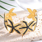 Ladies Open Cuff Bracelet with Expressive Star Motif Fashion Glam