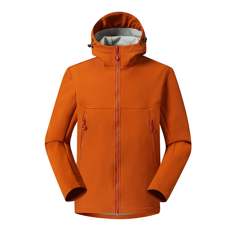 Men's Minimalistic Softshell Hoodie with breathable membrane, concealed zipper pockets, and ergonomic cut Fashion Glam