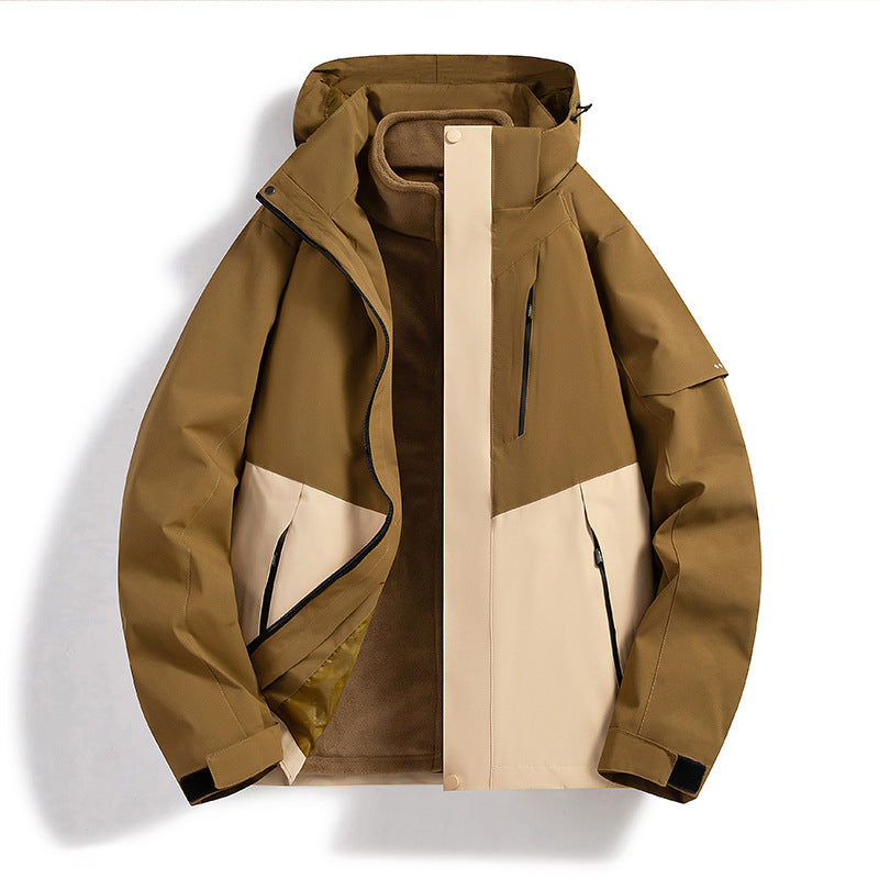 Women's weatherproof softshell ski jacket with fleece lining and hood Fashion Glam