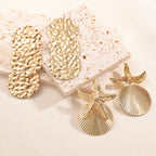 Women's ear clips in luxurious shell and starfish design Fashion Glam