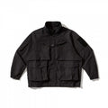 Unisex Oversize Utility Jacket with multifunctional pockets, high stand-up collar, and elastic hem Fashion Glam