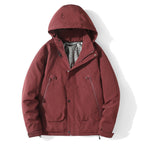 Men's Lightweight Hooded Jacket made of Softshell with Thermal Lining and Minimalist Zip Pockets Fashion Glam