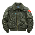 Men's pilot bomber jacket with teddy collar and multifunctional organizer pockets Fashion Glam