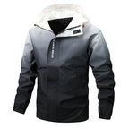 Men's Water-Repellent Hooded Jacket with Gradient, Windproof and Breathable Fashion Glam