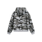 Unisex hooded jacket with camouflage pattern, full zipper and kangaroo pockets Fashion Glam