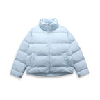 Women's short quilted padded jacket with high stand-up collar and concealed two-way zipper Fashion Glam