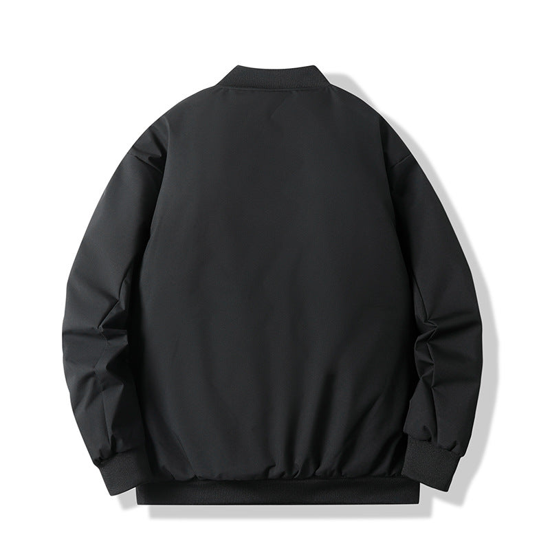 Men's lightweight padded bomber jacket with windproof surface and ribbed hem Fashion Glam