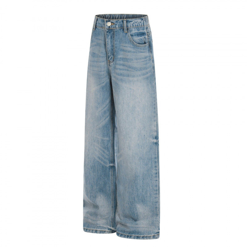 Women's Loose High-Waist Jeans made of lightweight Stonewashed Denim Fashion Glam