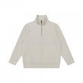 Unisex Oversize Sweatshirt with half zip, stand-up collar and kangaroo pocket Fashion Glam