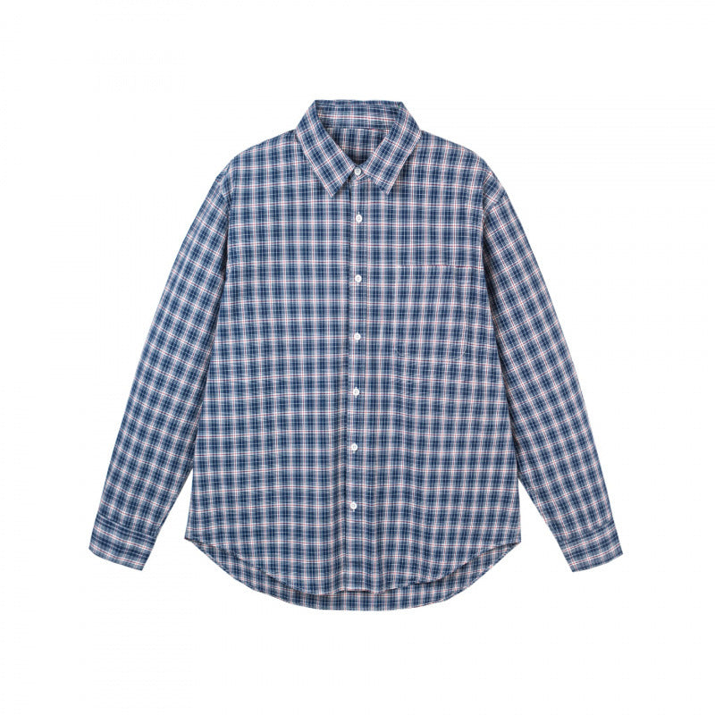 Men's Checked Oversized Shirt in Relaxed Fit with Chest Pocket Fashion Glam