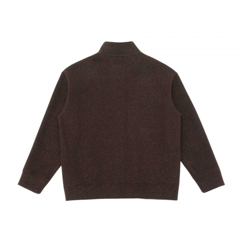 Unisex Boxy Knit Cardigan with Stand-Up Collar and Full Button Placket Fashion Glam