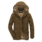 Men's winter parka with teddy lining, hood and water-repellent canvas outer layer Fashion Glam