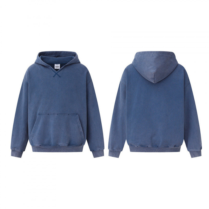 Unisex Oversize Hoodie made of French Terry with kangaroo pocket and light vintage wash Fashion Glam
