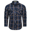 Men's checked flannel outdoor shirt with reinforced flap chest pockets and ergonomic back detail Fashion Glam