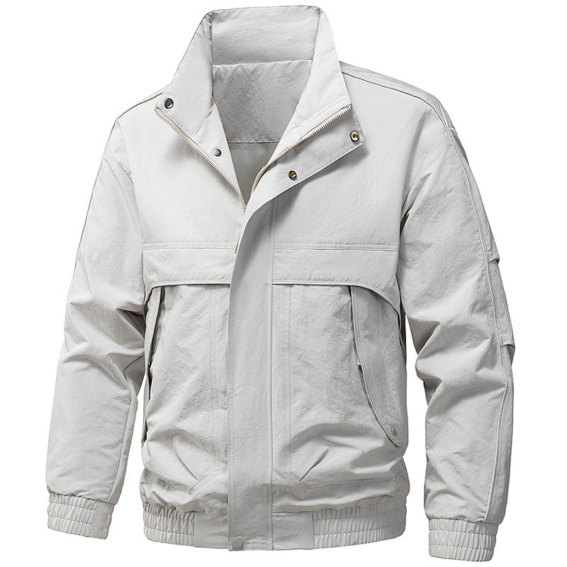 Men's technical hooded softshell jacket with adjustable hood and utility pockets Fashion Glam