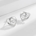 Women's earrings in elegant heart design with sparkling zirconia Fashion Glam