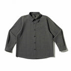 Unisex Checked Overshirt in Boxy Cut with Chest Flap Pocket and Shirt Collar Fashion Glam