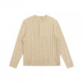 Unisex Chunky Knit Henley Sweater with Cable Pattern and Half Button Placket Fashion Glam