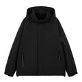 Men's water-repellent technical urban hoodie jacket with ergonomic hood, concealed zipper, and seam-sealed utility pockets Fashion Glam