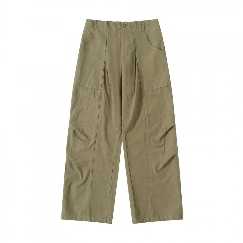 Women High-Waist wide Cargo Pants with dividing seams and patch pockets Fashion Glam