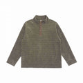 Unisex Boxy Knit Sweater with Half Button Placket and Stand-Up Collar Fashion Glam