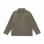 Unisex Boxy Knit Sweater with Half Button Placket and Stand-Up Collar Fashion Glam