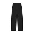 Women's High-Waisted Wide Fabric Pants with Straight Leg and Hidden Waistband Fashion Glam