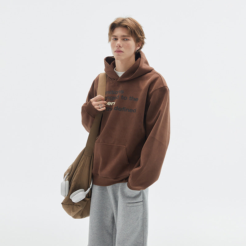Unisex Oversize Hoodie made of cotton blend with kangaroo pocket and statement print Fashion Glam
