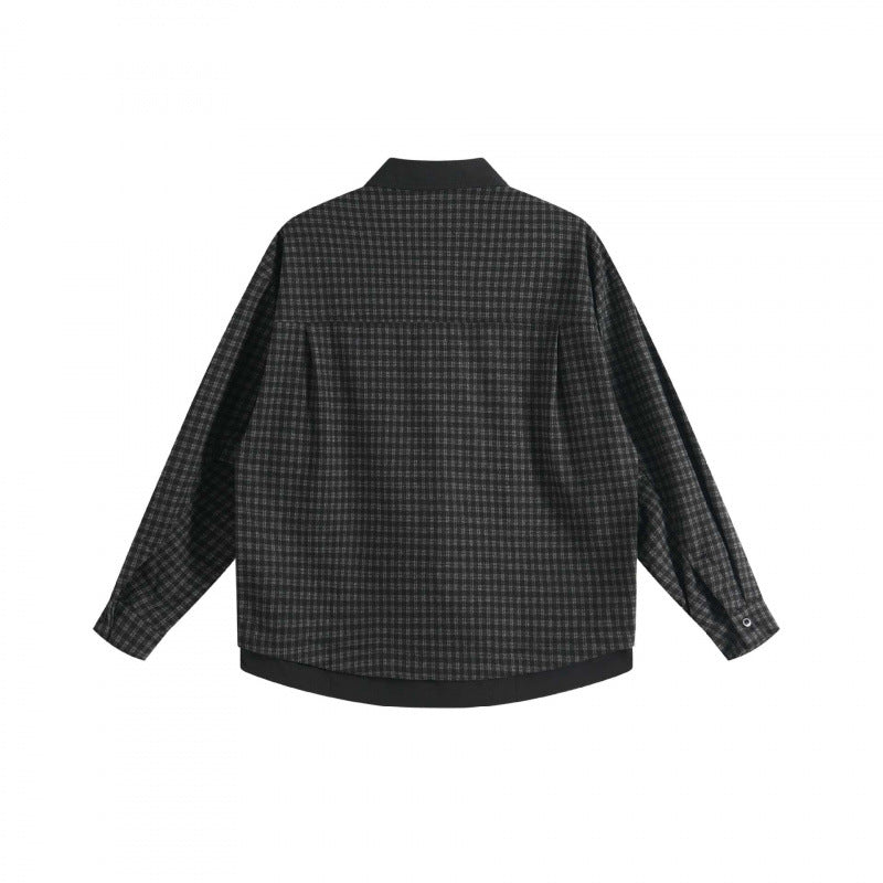 Unisex Boxy Overshirt with integrated shirt front, V-neck and boxy silhouette Fashion Glam