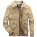 Men's lightweight field bomber jacket with stand-up collar and flap pockets Fashion Glam