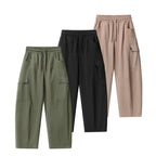 Unisex Loose Cargo Pants with Elastic Waistband, Drawstring and Patch Flap Pockets Fashion Glam