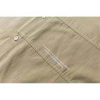 Men's Oversize Canvas Shirt Jacket with Cap Seams and Patch Pockets Fashion Glam