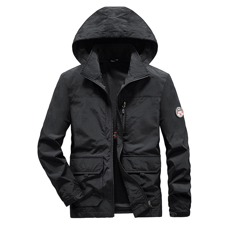 Men's Ultra-Light Hooded Field Jacket with Mesh Lining and Multiple Pockets Fashion Glam