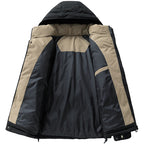 Men's Quilted Hooded Parka with Thermal Lining and Windproof Outer Shell Fashion Glam