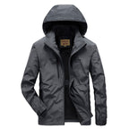 Men's Waterproof Softshell Jacket with Hood and Fleece Lining, Windproof and Breathable Fashion Glam