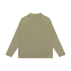 Unisex Lightweight Oversized Half-Zip Sweatshirt with Raglan Sleeves and Stand-Up Collar Fashion Glam