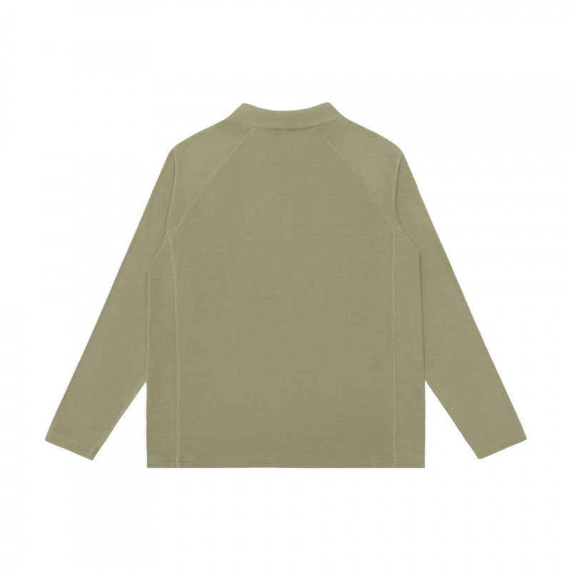 Unisex Lightweight Oversized Half-Zip Sweatshirt with Raglan Sleeves and Stand-Up Collar Fashion Glam