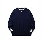 Unisex Oversize Fine Knit Sweater with Henley Button Placket and Slit Cuffs Fashion Glam
