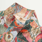 Ladies embroidered bomber jacket with bird motifs and patched pockets Fashion Glam