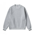 Unisex Oversize Sweatshirt with side snap button plackets, ribbed cuffs and round neck Fashion Glam