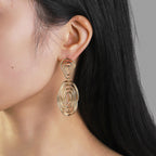 Women's Hanging Earrings in Artful Wire Design Fashion Glam