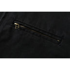 Men's short jacket in boxy cut made of canvas with shirt collar and welt pockets Fashion Glam